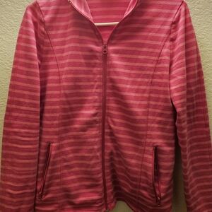 Jones New York Pink Striped Hoodie